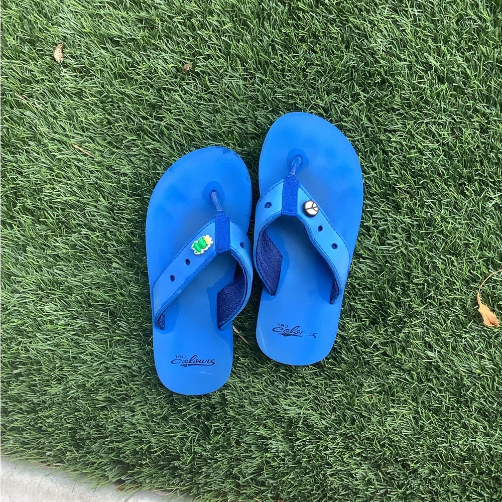 Blue Flip Flops - Picture 4 of 5